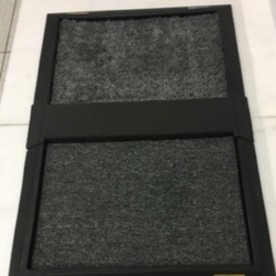Tapete higienizante duplo grande cinza