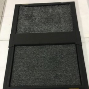 Tapete higienizante duplo grande cinza