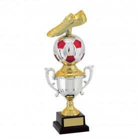 Troféu chuteira com bola 29cm