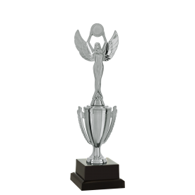 Troféu Vencedor Prateado 23cm