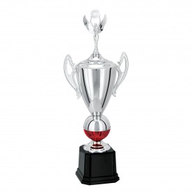 Troféu Prata Vermelho 76cm