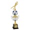 Troféu Futebol com Goleiro 39cm