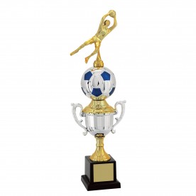 Troféu Futebol com Goleiro 39cm
