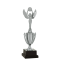 Troféu Vencedor Prateado 23cm