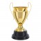 Taça Metal Dourada 40cm