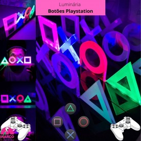 Luminária horizontal Botões Playstation